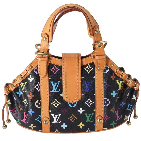 Louis Vuitton x Murakami Theda GM Monogram Multicolore Handbag M92345 Black - Picture 3 of 8